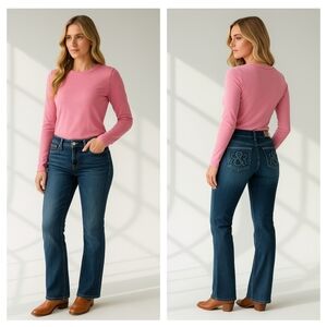 Rock & Republic Mid Rise Straight Jeans 12